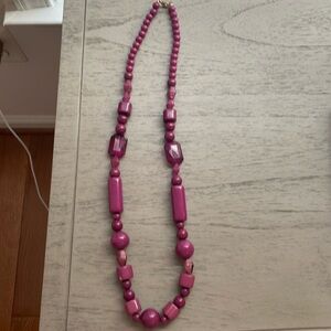 Long magenta necklace